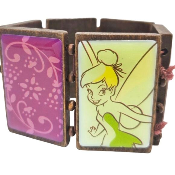 Disney Tinker Bell Wooden Chunky Bracelet - Picture 1 of 10